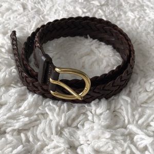  Coach Mocha Brown Braided Belt 